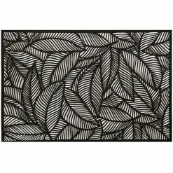 Maxwell and Williams Table Accents Cut-Out Placemat 45x30cm Leaf Black