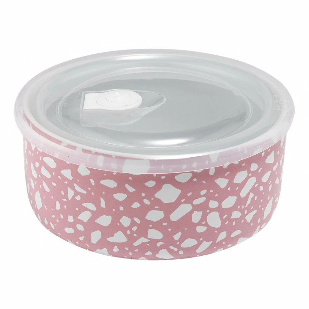 Ladelle Abode Pink Terrazzo 16cm Microwave Food Bowl