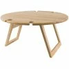 Peer Sorensen Folding Picnic Table Round 50cm Rubberwood