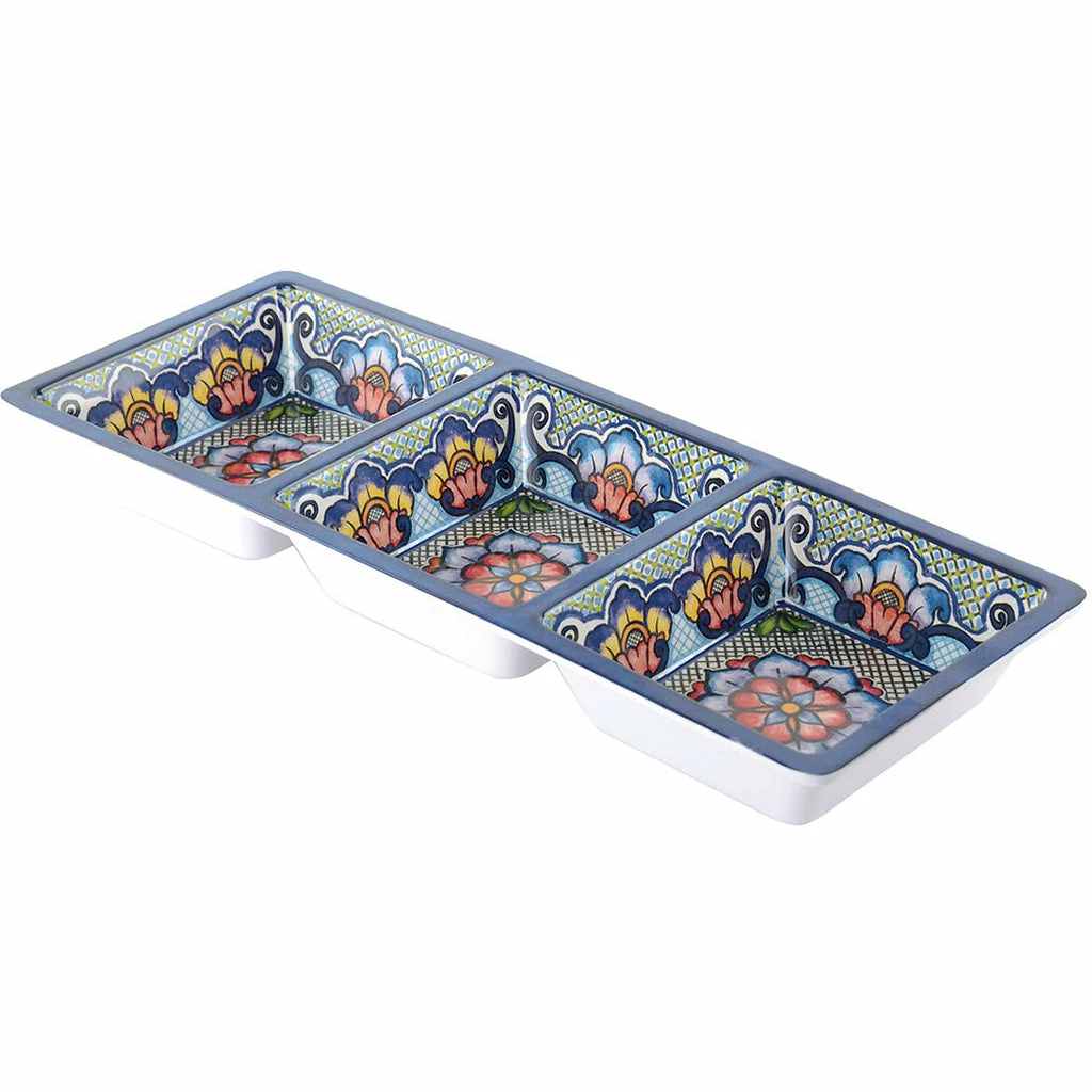 Prepara Three Section Tray - Blue