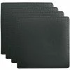 Maxwell and Williams Table Accents Leather Look Cowhide Coaster 10x10cm Set of 4 Charcoal