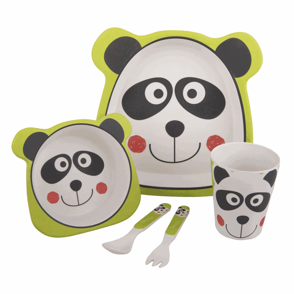 Bambeco Bamboo 5 Piece Kids Meal Set - Panda