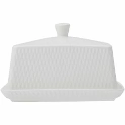 Maxwell and Williams White Basics Diamonds Butter Dish