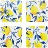Ecology Punch Set of 4 Coasters 10 x 10cm Lemon