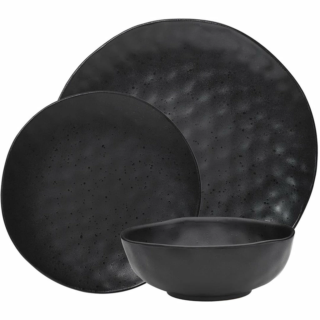 Ecology Speckle Dinner Set 12 Piece - Ebony