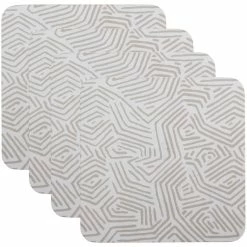 Maxwell and Williams Ripple Cork Back Coaster 10.5cm Set of 4 Gift Boxed