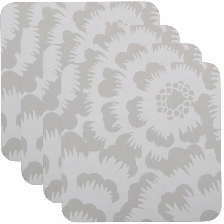 Maxwell and Williams Gerbera Cork Back Coaster 10.5cm Set of 4 Gift Boxed