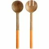Maxwell and Williams Mezze Salad Servers Mango Wood 31cm Ochre - 31cm / Ochre
