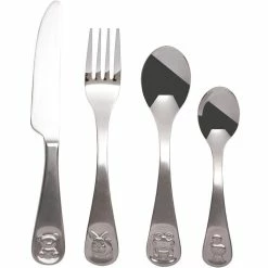 Maxwell and Williams Childrens Cutlery Set - 4 Piece Set - Frog And Friends