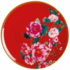 Maxwell and Williams Teas And CS Silk Road Coupe Plate 19.5cm - Cherry Red