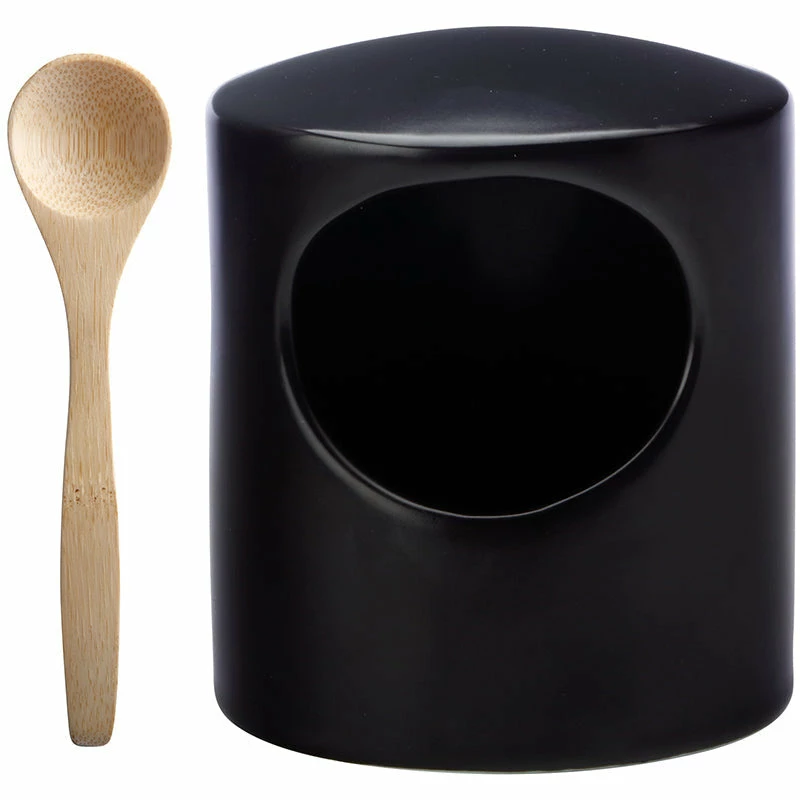 Maxwell and Williams Epicurious Salt Pig Black Gift Boxed