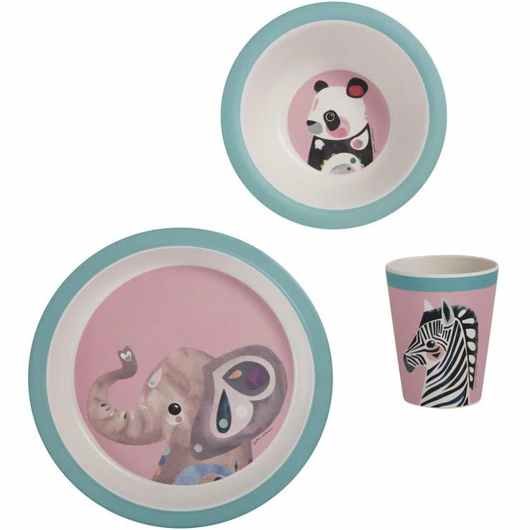 Maxwell and Williams Pete Cromer Wildlife Childrens 3pc Dinner Set - Elephant