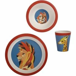 Maxwell and Williams Pete Cromer Wildlife Childrens 3pc Dinner Set - Lion