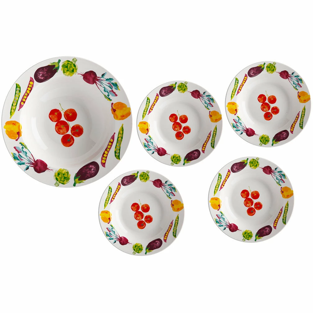 Casa Domani Italiana Rim Pasta Set Spring Vegetables 5pc Gift Boxed