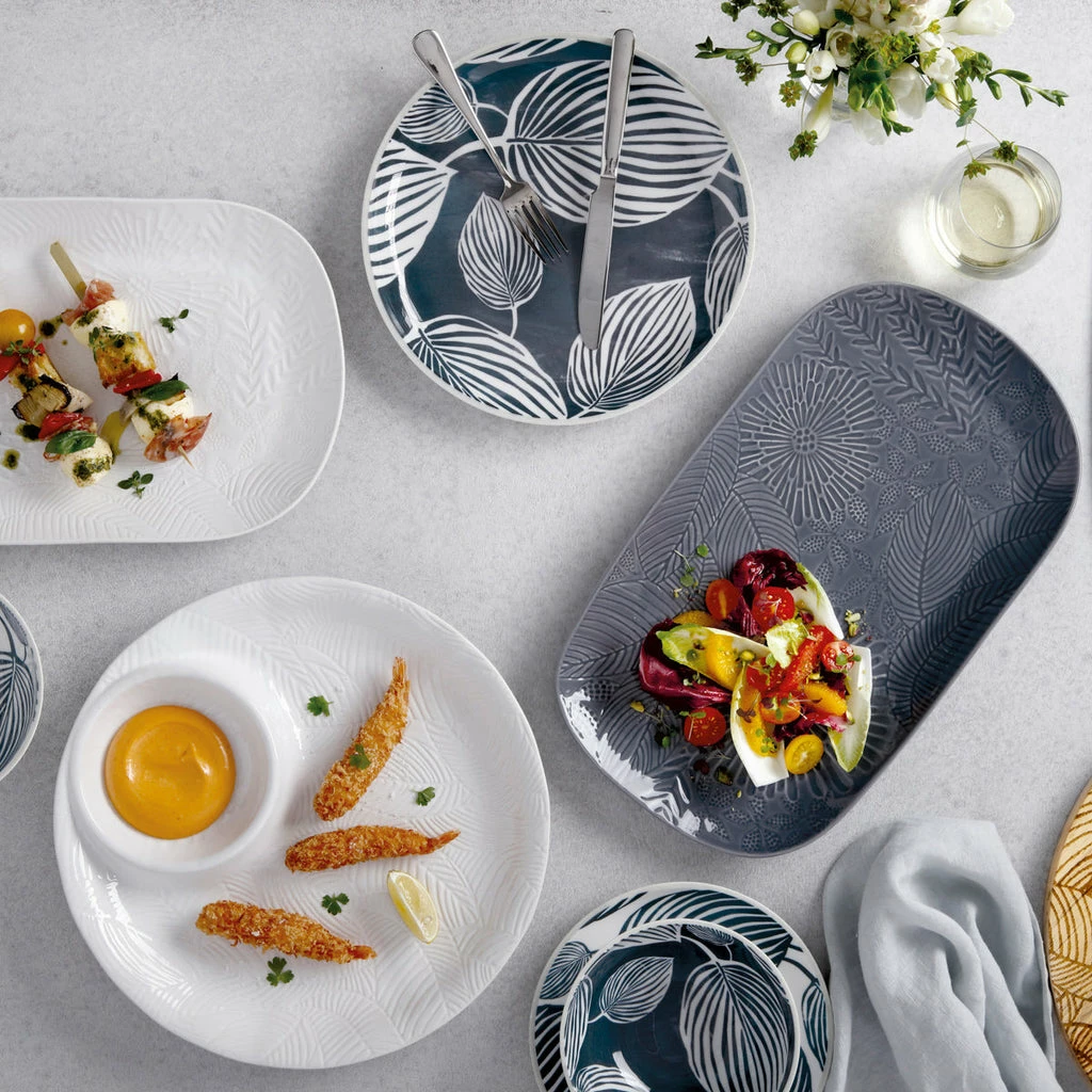 Maxwell and Williams Panama Side Plate 20cm White & Grey - Image 2