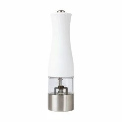 Maxwell and Williams Cosmopolitan Electric Salt/Pepper Mill 21cm White Gift Boxed