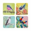 Maxwell and Williams Katherine Castle Bird Talk Cork Back Coaster 10.5cm Set of 4 Assorted Gift Boxed