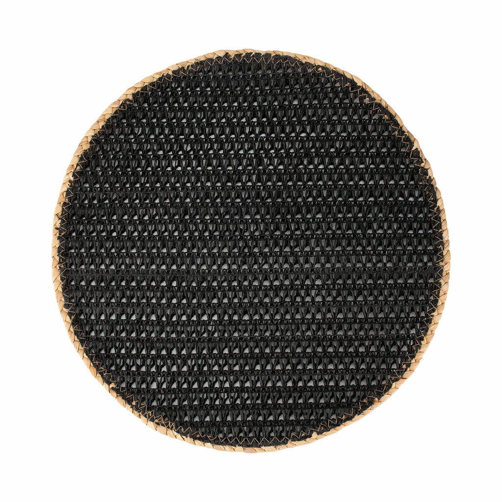 Maxwell and Williams Table Accents Placemat 38cm Round Black Natural