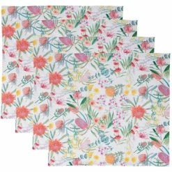 Maxwell and Williams Royal Botanic Gardens Native Blooms Cotton Napkin Set of 4 45x45cm