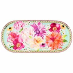 Maxwell and Williams Teas and Cs Dahlia Daze Platter 25x12cm Sky Gift Boxed