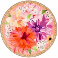 Maxwell and Williams Teas and Cs Dahlia Daze Coupe Plate 19.5cm Pink Gift Boxed