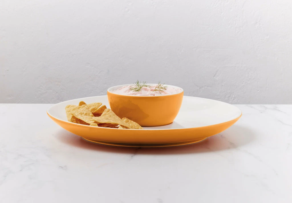 Maxwell and Williams Mezze Chip & Dip 30cm Ochre Gift Boxed - 30cm / Ochre - Image 2