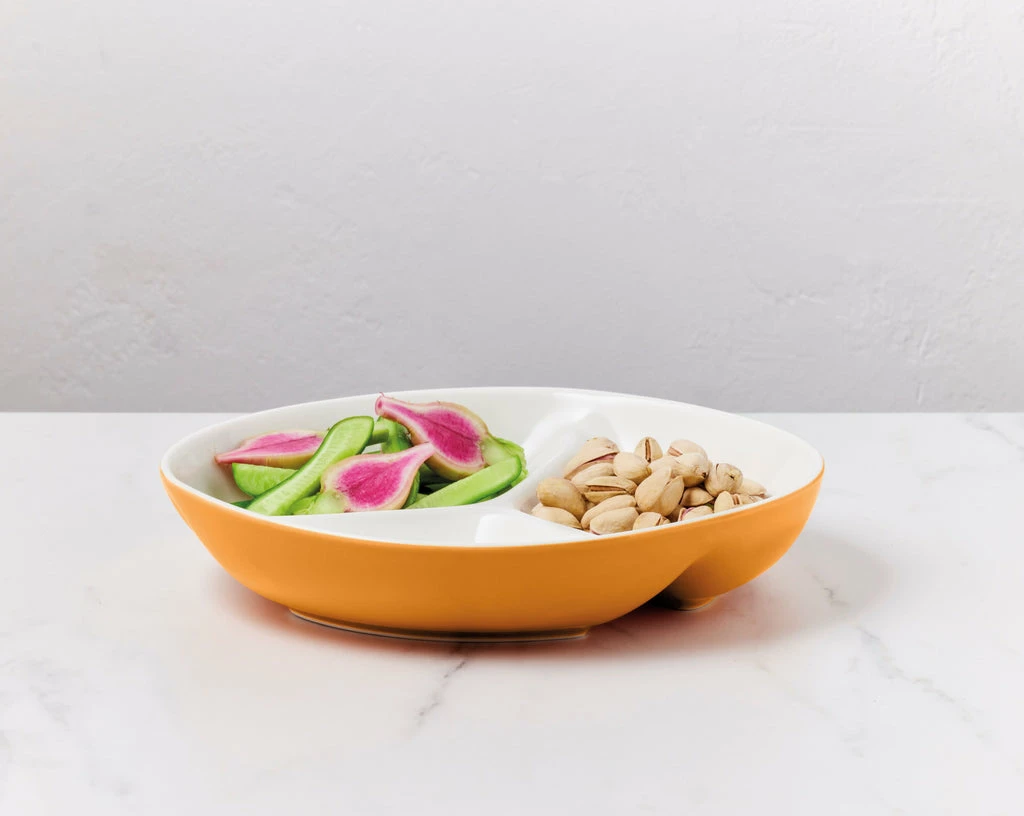 Maxwell and Williams Mezze Divided Platter 23cm Ochre Gift Boxed - 23cm / Ochre - Image 2