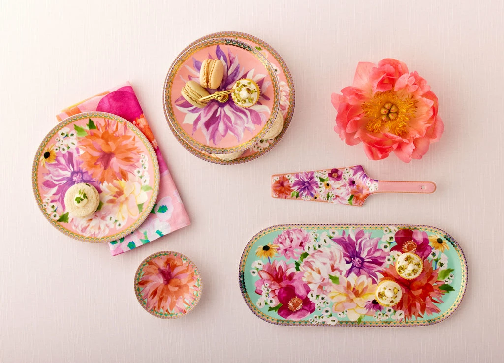 Maxwell and Williams Teas and Cs Dahlia Daze Coupe Plate 19.5cm Pink Gift Boxed - Image 2