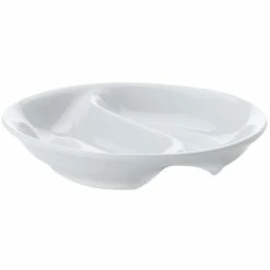 Maxwell and Williams White Basics Round Divided Sauce 10cm
