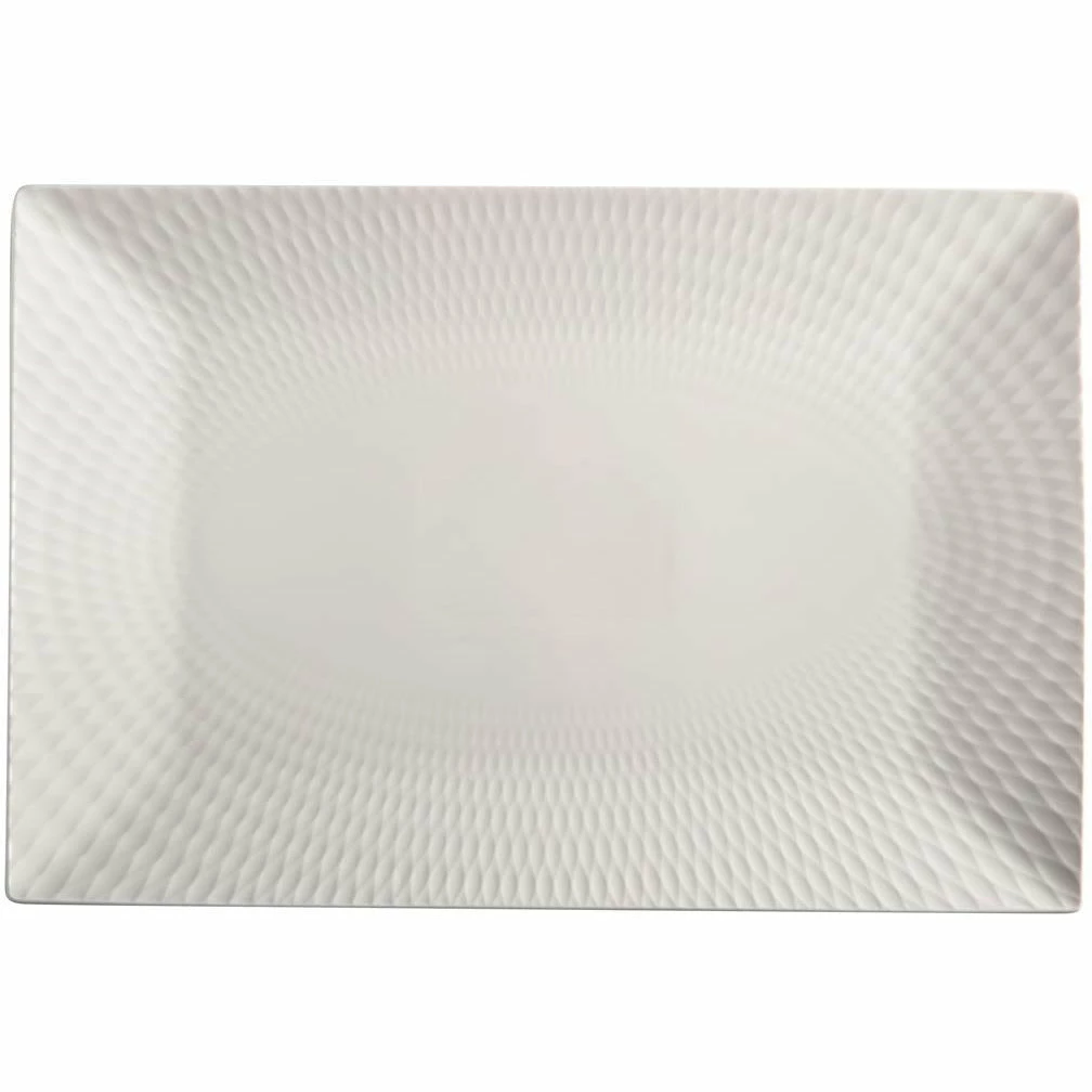 Maxwell and Williams White Basics Diamonds Rectangular Platter 36cm x 25cm