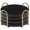 TEMPA Orson Black 4pk Coaster Set