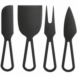 TEMPA Orson Black 4pc Cheese Knife Set